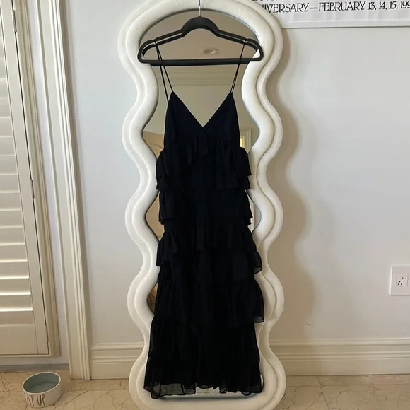 Zara | Dresses | Zara Black Ruffled Maxi Dress | Poshmark Zara | Dresses | Zara Black Ruffled Maxi Dress | Poshmark